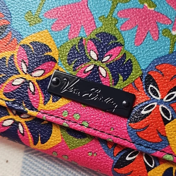 Vera Bradley Pink and Blue Floral Wallet - Picture 2 of 5